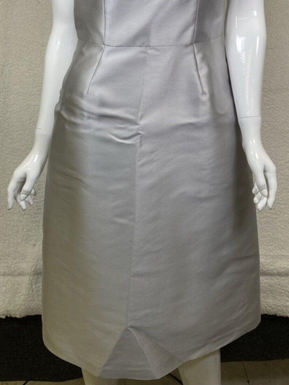 Nina Raynor Floral Lace Silver Evening Dress Gown Size 6 - Picture 2 of 13